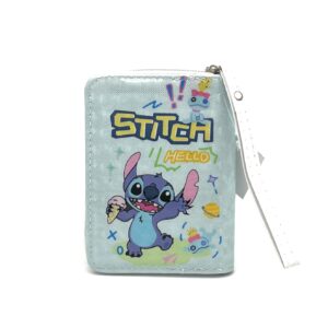 کیف پول استیچ طوسی