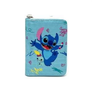 کیف پول استیچ آبی