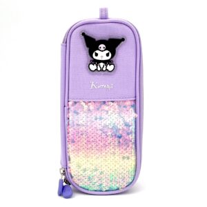 جامدادی پولکی کرومی یاسی