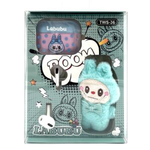 ایرپاد آویزدار لبوبو عروسکی سبزآبی