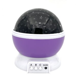 چراغ خواب ماه و ستاره بنفش