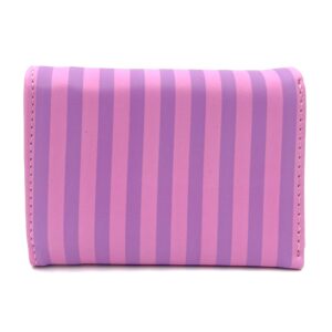 کیف پول کرومی راه راه بنفش