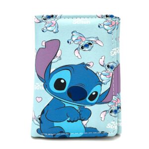 کیف پول استیچ سبزآبی