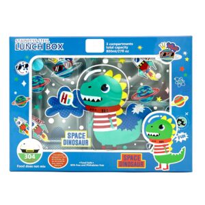 ظرف غذای فلزی دایناسور آبی