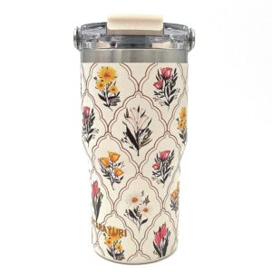 تراول ماگ دسته دار گلدار گرم