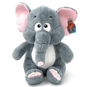 عروسک فیل نشسته طوسی