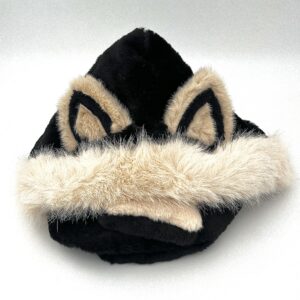 کلاه و شال گردن پشمی گربه ای مشکی