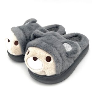 صندل بچگانه پشمی تدی طوسی