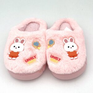 صندل بچگانه پشمی عروسکی صورتی