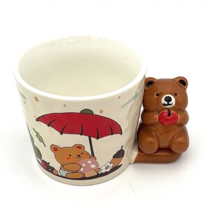 ماگ تدی قهوه ای چتردار