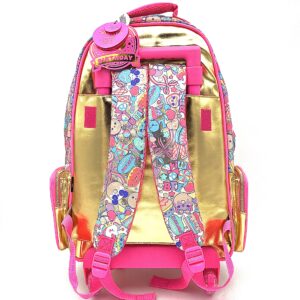 کوله پشتی چرغ دار دونات و انیمالز صورتی