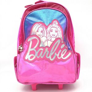 کوله پشتی چرخ دار باربی صورتی