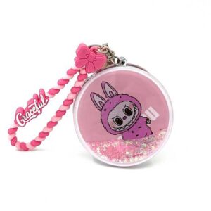 آینه آویزدار اکلیلی لبوبو صورتی