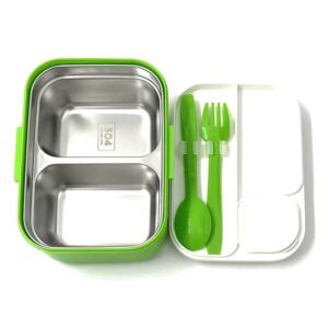 ظرف غذای فلزی دینو سبز روشن