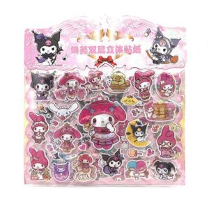 استیکر دو برگی سانریو صورتی