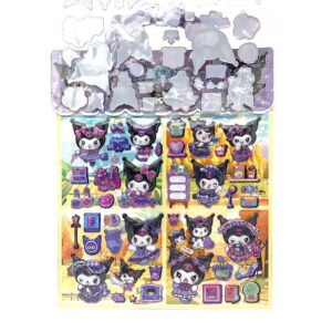 استیکر دو برگی دسته دار کرومی یاسی