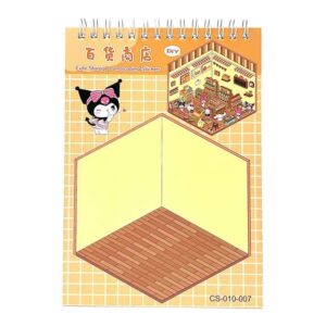 دفتر استیکر سه بعدی کرومی یاسی