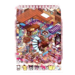 دفتر استیکر سه بعدی ملودی صورتی