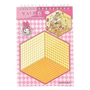 دفتر استیکر سه بعدی ملودی صورتی