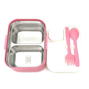 ظرف غذای فلزی در شفاف کیتی صورتی