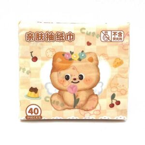 دستمال کاغذی مربعی گربه پاستلی