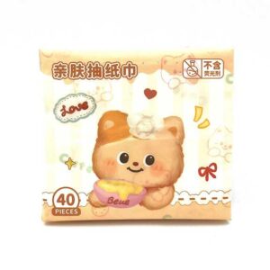 دستمال کاغذی مربعی گربه قهوه ای