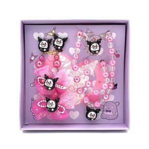 ست اکسسوری سرخابی کرومی