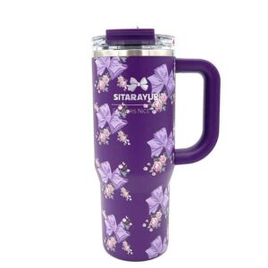 تامبلر گل گلی دسته دار بنفش