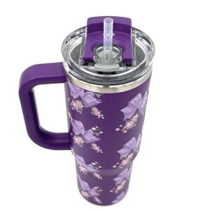 تامبلر گل گلی دسته دار بنفش