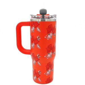 تامبلر گل گلی دسته دار قرمز