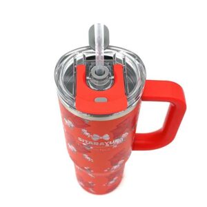 تامبلر گل گلی دسته دار قرمز