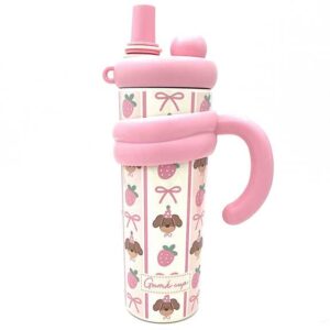 تراول ماگ پاپی و توت فرنگی پاستلی