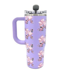 تامبلر دسته دار گل گلی یاسی