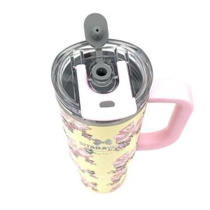 تامبلر گل گلی دسته دار لیمویی