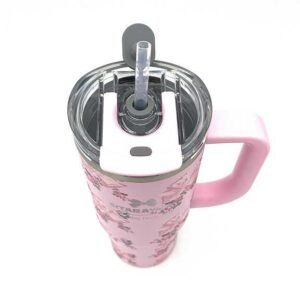 تامبلر گلی گلی دسته دار صورتی