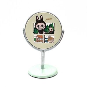 آینه رومیزی گرد لبوبو پاستلی