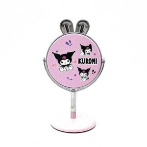 آینه رومیزی خرگوشی کرومی صورتی