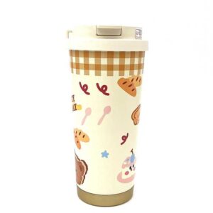 تراول ماگ استوانه ای چهارخونه تدی قهوه ای