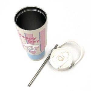 تراول ماگ دسته دار راه راه پاستلی