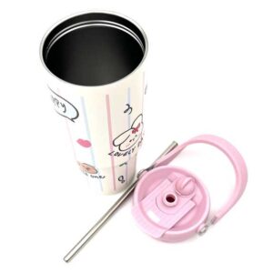 تراول ماگ دسته دار خرگوش صورتی