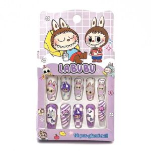 ناخن مصنوعی طرحدار لبوبو یاسی پاستلی