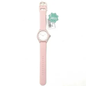 ساعت مچی گرد صورتی پاستلی