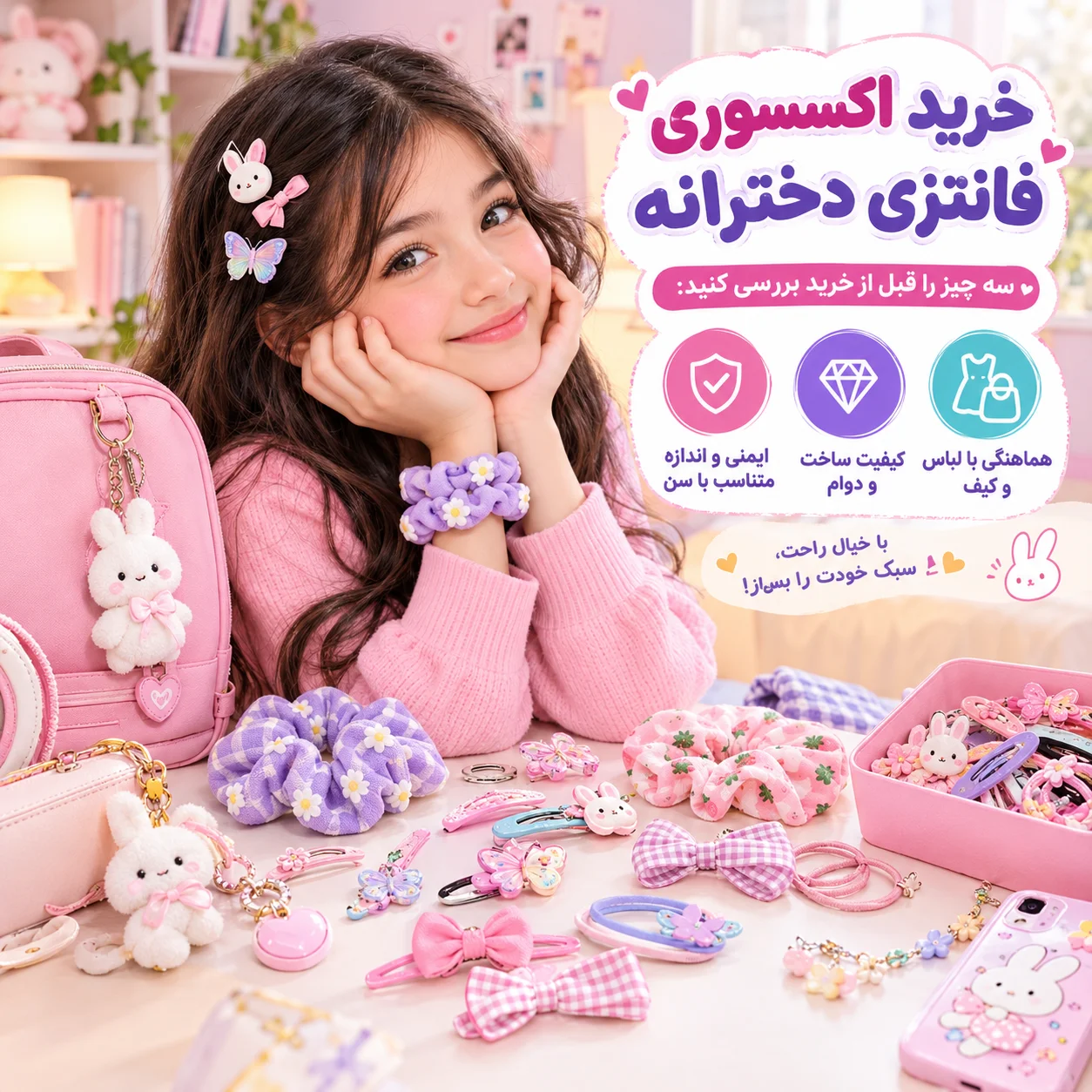 راهنمای خرید اکسسوری فانتزی دخترانه